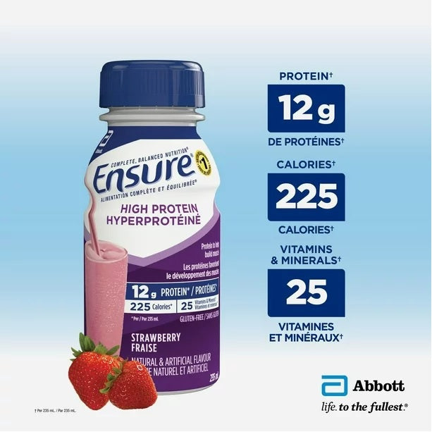 Ensure High Protein Strawberry Nutrition Shake 6 pack 235mL