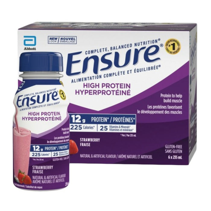 Ensure High Protein Strawberry Nutrition Shake 6x235mL