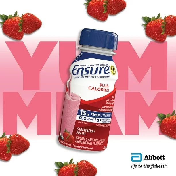Ensure Plus Calories Strawberry Nutrition Shake 6 pack of 235mL