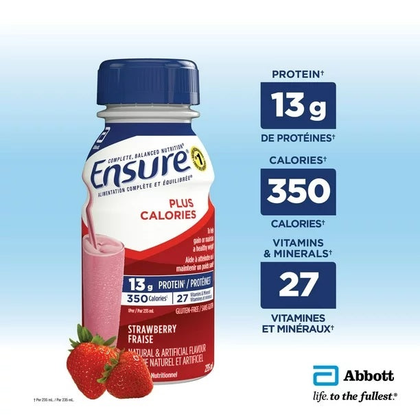 Ensure Plus Calories Strawberry Nutrition Shake 235mL