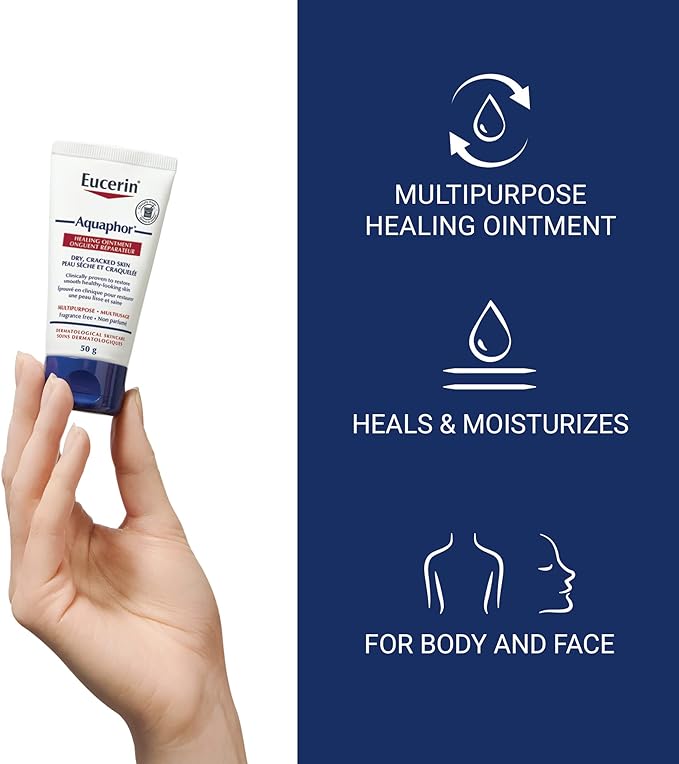 Eucerin Aquaphor Healing Ointment for Dry, Cracked Skin 50g ...