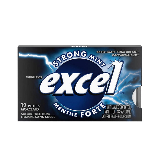 Excel Sugar-Free Chewing Gum 12x12 Pieces Strong mint
