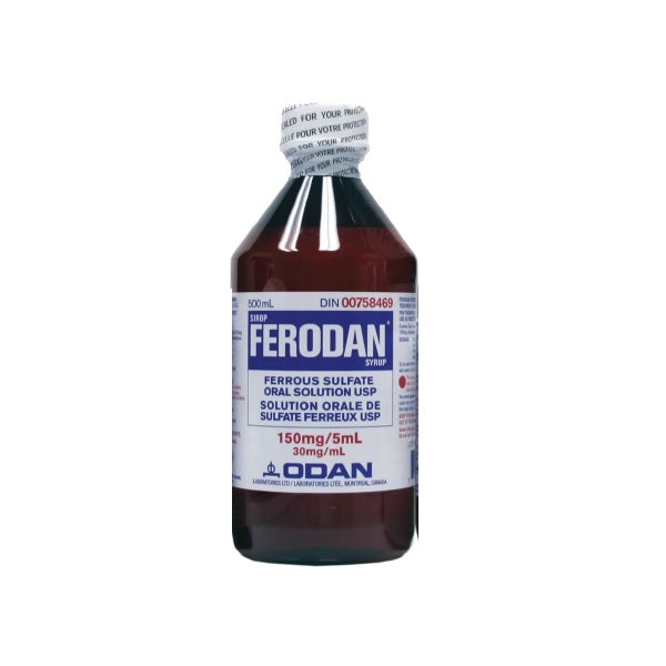 Ferodan Ferrous Sulfate Oral Solution USP 150mg 5mL