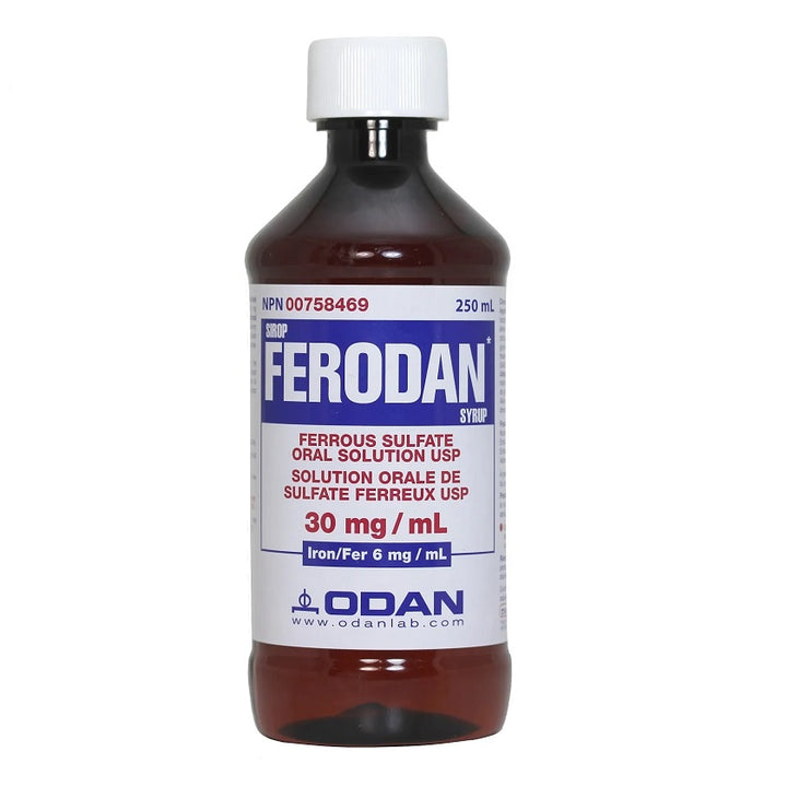 Ferodan Syrup Ferrous Sulfate Oral Solution USP 30mg 250mL