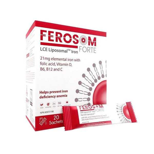 Ferosom Forte LCE Liposomal Iron Sachets - 20 Count