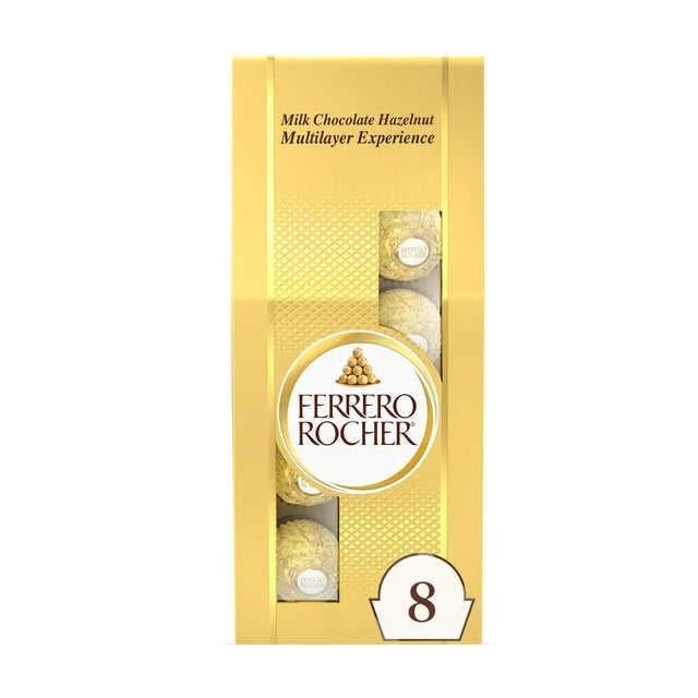 Ferrero Rocher Milk Chocolate Hazel Nut 8 Chocolates 100g