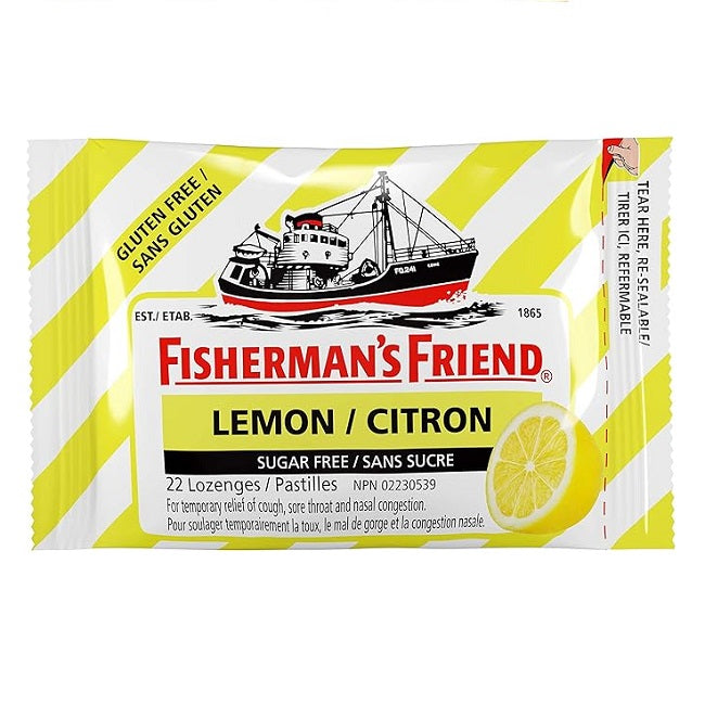 Fisherman's Friend Lemon Sugar Free Lozenges -22 Lozenges