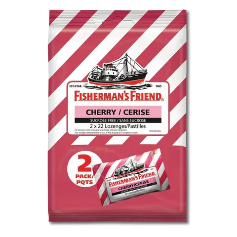 Fisherman's Friend Cherry Sucrose Free Lozenges Twin Pack