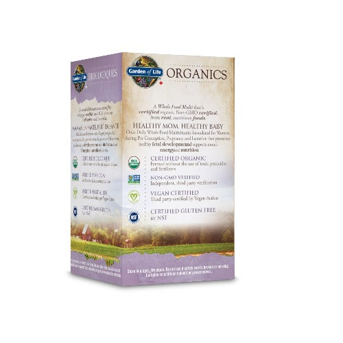 Garden of Life Organics Prenatal Once Daily 30 Vegan Tablets instructions