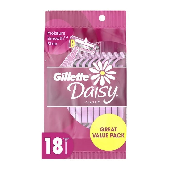 Gillette Daisy Classic Women Disposable Razor 18 Razors