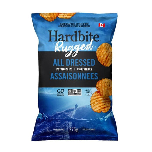 Hardbite Rugged All Dressed Potato Chips 12 x 275g