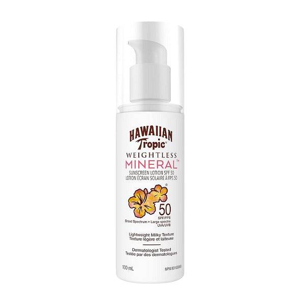 Hawaiian Tropic Weightless Mineral Sunscreen Lotion SPF 50 100mL