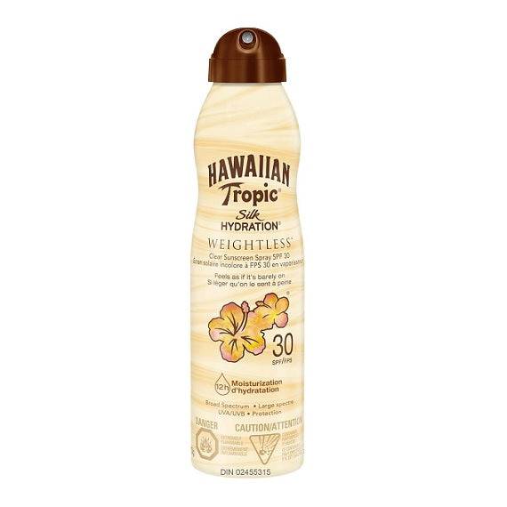 Hawaiian Tropic Silk Hydration Weightless Clear Sunscreen Spray SPF 30 170mL