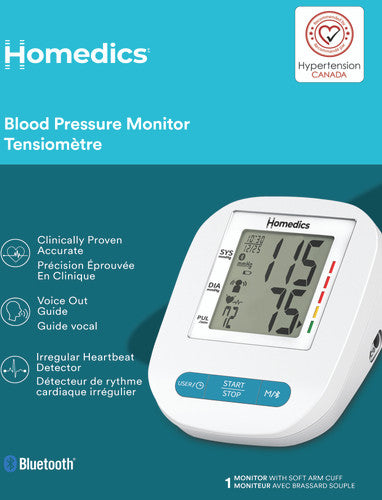 HoMedics Arm Blood Pressure Monitor With Voice Guidance instructions