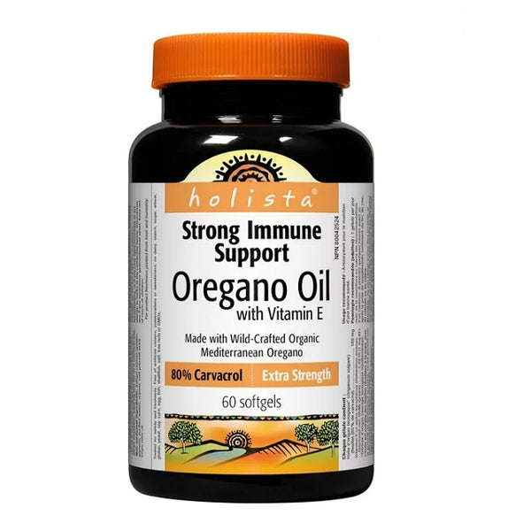 Holista Oregano Oil with Vitamin E Extra Strength 60 Softgels