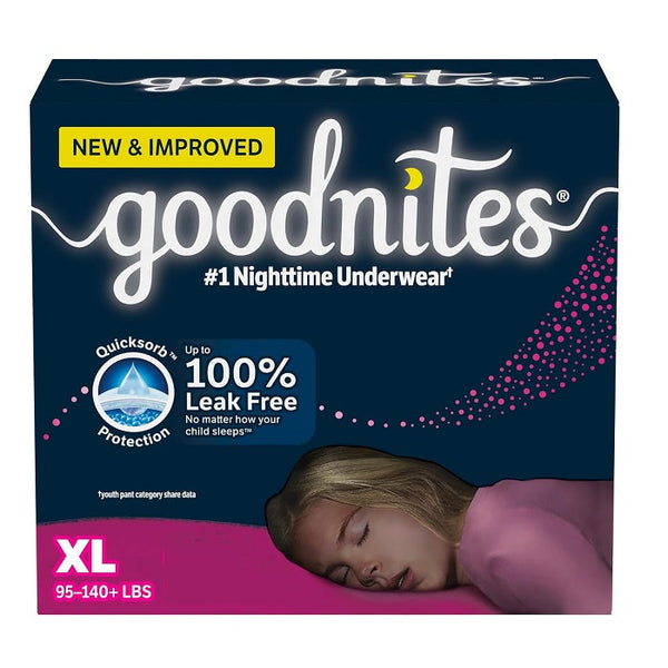 Huggies Goodnites Girls Nighttime Underwear Extra Large 34 Count