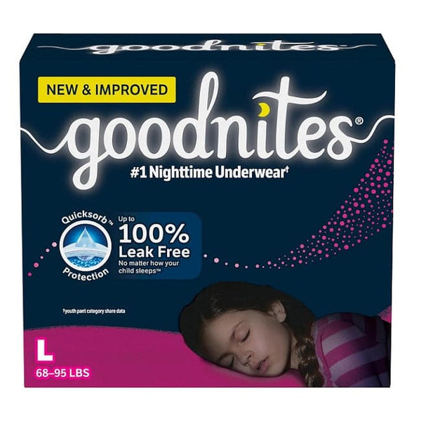 Huggies Goodnites Girls Nighttime Underwear Large 44 Count