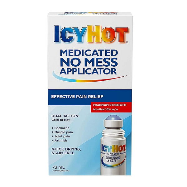 Icy Hot Medicated Roll On No Mess Applicator Maximum Strength 73mL