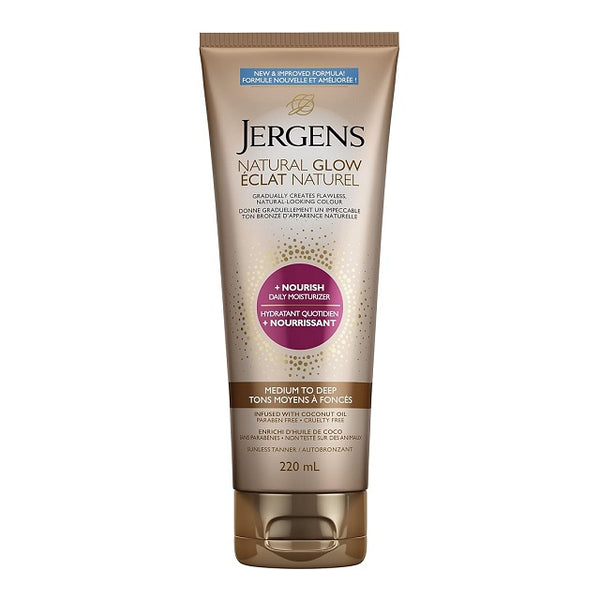 JERGENS Natural Glow + Nourish Daily Moisturizer Medium To Deep 220mL