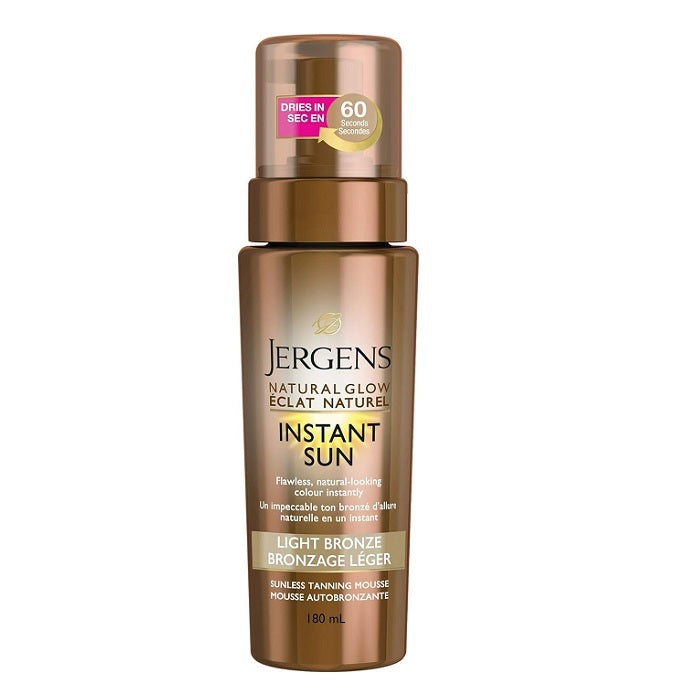 JERGENS Natural Glow Sunless Tanning Mousse Light Bronze - Instant Sun 180mL