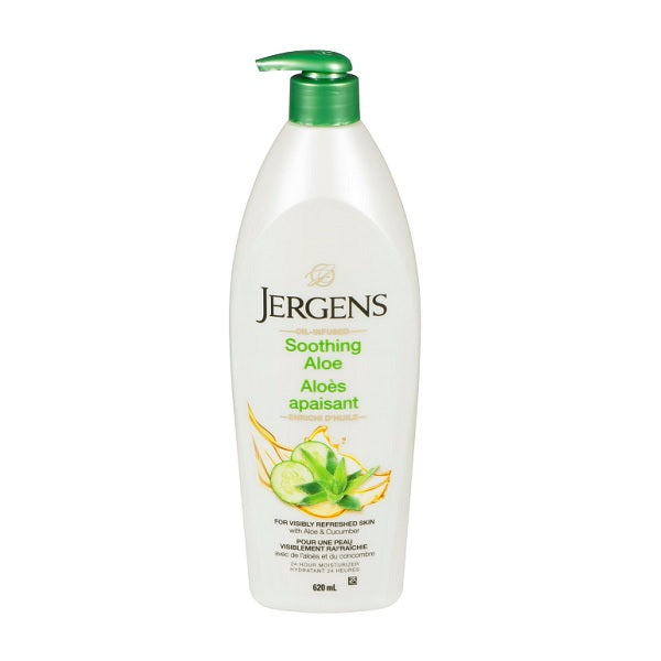 Jergens Oil Infused Soothing Aloe Moisturizer Aloe & Cucumber 620mL