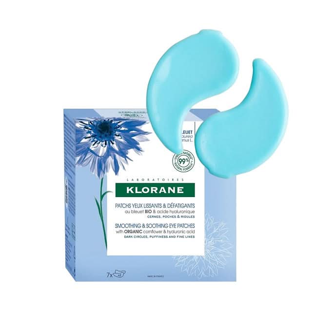Klorane Smoothing & Soothing Eye Patches with Organic Cornflower 7x2 Patches - HaloHealthcare.com