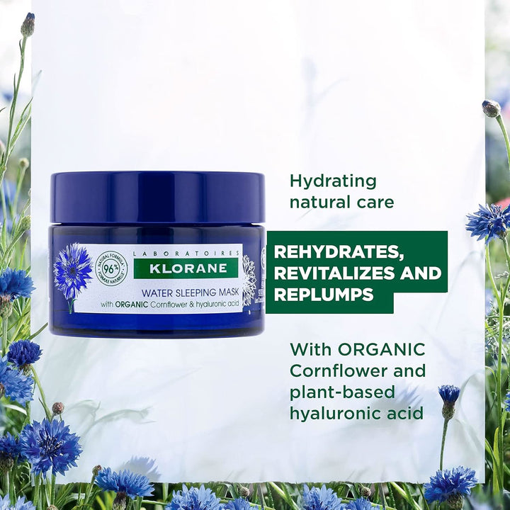 Klorane Water Sleeping Mask With Organic Cornflower & Hyaluronic Acid 50mL - HaloHealthcare.com