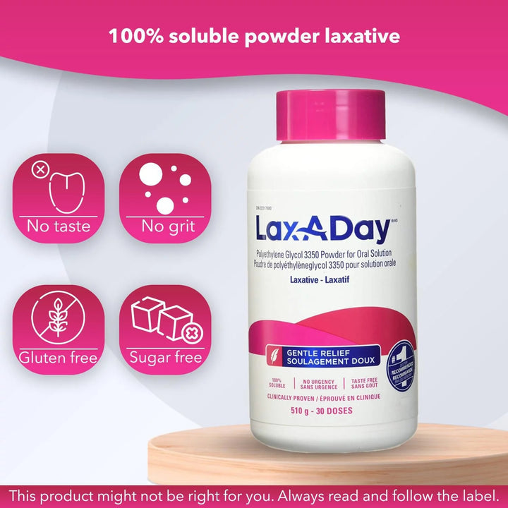 Lax-A-Day Polyethylene Glycol Powder For Oral Solution