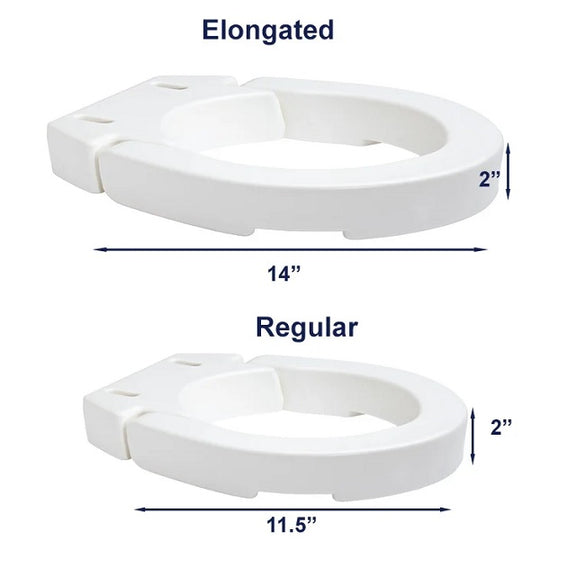 MOBB 2 Inch Hinged Raised Toilet Seat