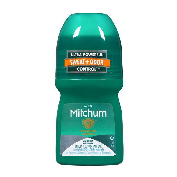 Mitchum Men Advanced Control Invisible Roll-On Anti-Perspirant & Deodorant Unscented 50mL