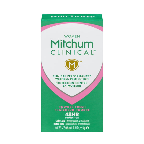 Mitchum Women Clinical Soft Solid Antiperspirant & Deodorant Powder Fresh 45g