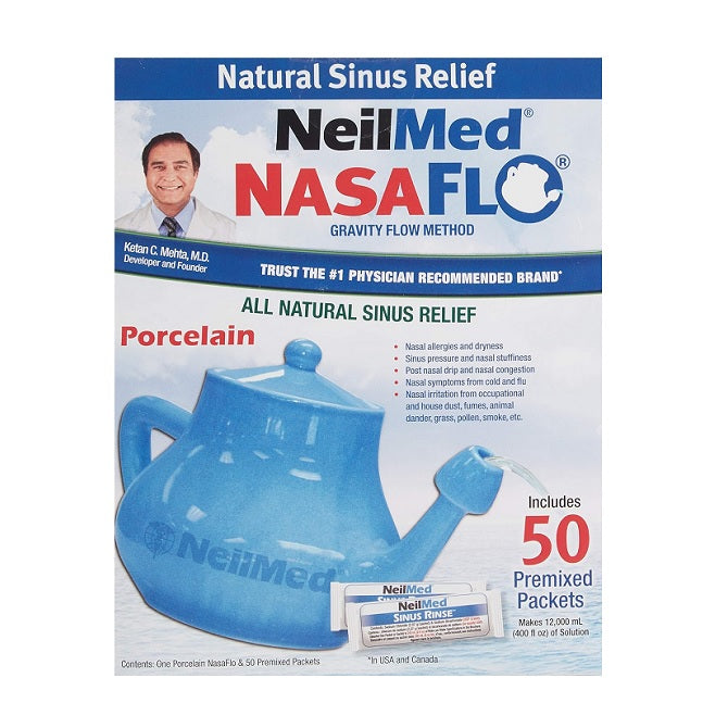 Neilmed Nasaflo Porceline Neti Pot 50 Sachets