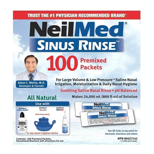 NeilMed Sinus Rinse Refill 100 Packets