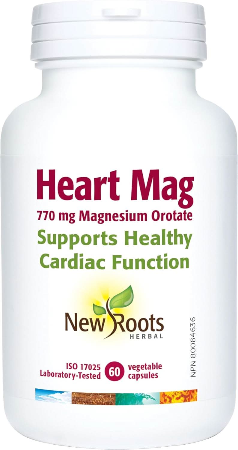 New Roots Herbal Heart Mag 770mg Magnesium Orotate Supports Healthy Ca