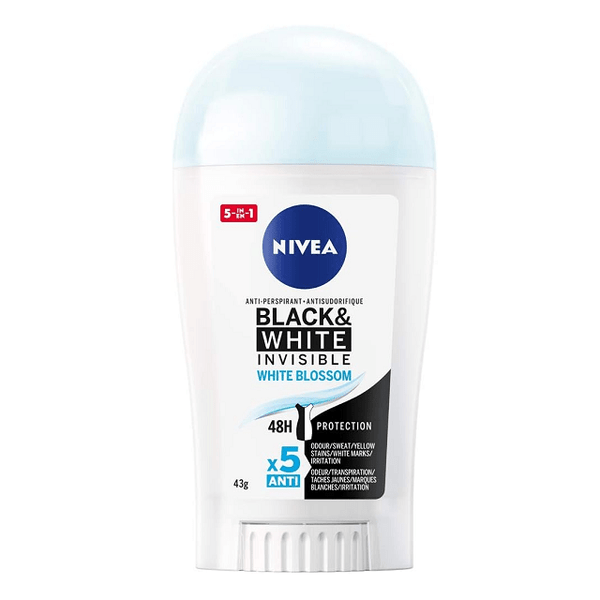 NIVEA Black & White Invisible Anti-Perspirant Stick White Blossom 43g