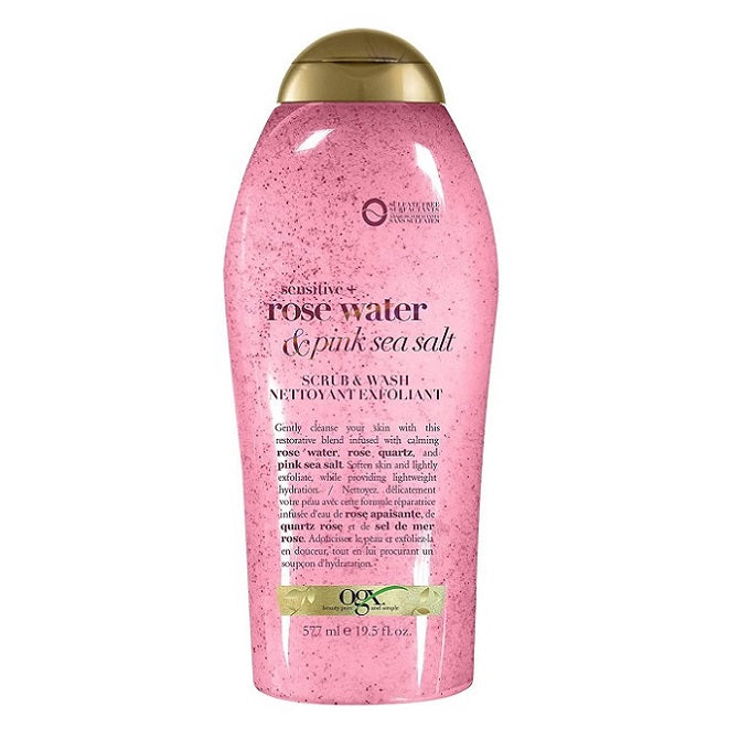 OGX Pink Sea Salt & Rose Water Scrub & Wash 577mL | HaloHealthcare.com