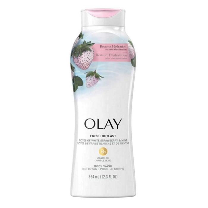 Olay Fresh Outlast Body Wash 364mL - White Strawberry & Mint  