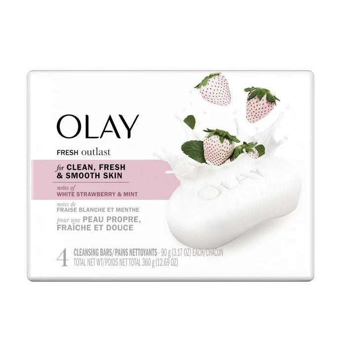 Olay Fresh Outlast White Strawberry & Mint Beauty Bar 4 x 90g