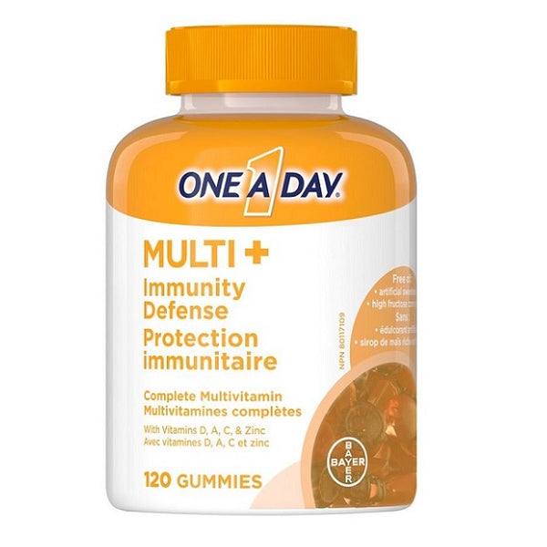 One A Day Multi+ Immunity Defence Complete Multivitamin for Adults 120 Gummies