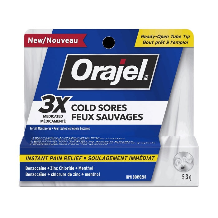 Orajel Cold Sores 3X Medicated Gel 5.3g