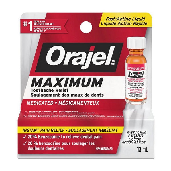 Orajel Maximum Toothache Pain Relief Liquid 13mL