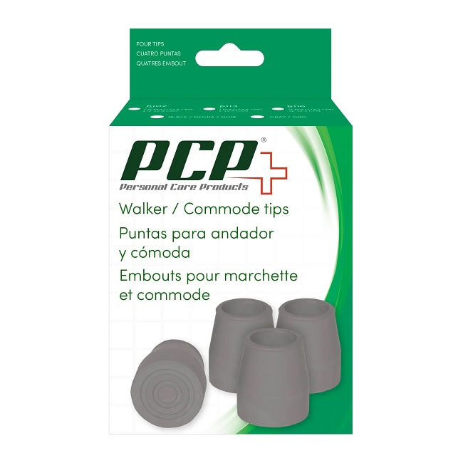 PCP Walker Replacement Tips Grey 1 1/8" 4 Pack