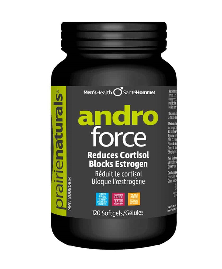 Prairie Naturals AndroForce Reduces Cortisol & Blocks Estrogen - HaloHealthcare.com