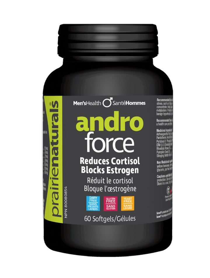 Prairie Naturals AndroForce Reduces Cortisol & Blocks Estrogen - HaloHealthcare.com
