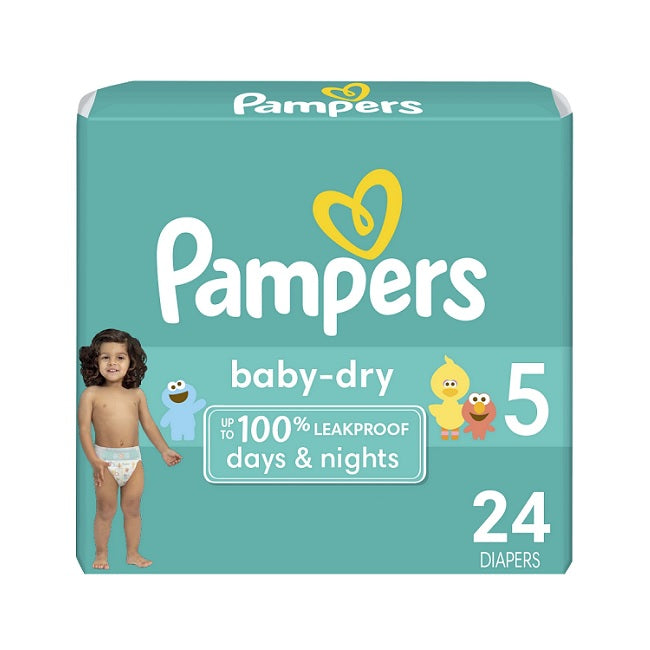 Pampers Baby Dry Diapers Size 5 Diapers 24