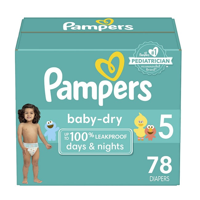 Pampers Baby Dry Diapers Size 5 Diapers 78