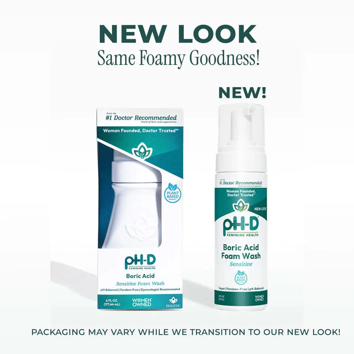 pH-D Feminine Health Boric Acid Sensitive Foam Wash 177mL - HaloHealthcare.com