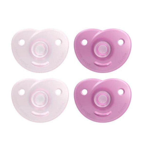 Philips Avent Soothie Heart Pacifier 0-3M 4 Pack (Various Colours)