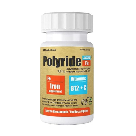 Polyride Fe Ultra: Iron + B12 for Energy| Easy Absorb
