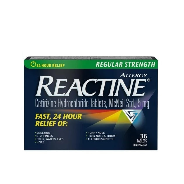 Reactine Allergy Regular Strength 5mg 36 Tablets